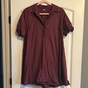 Maroon old navy dress size M with pockets